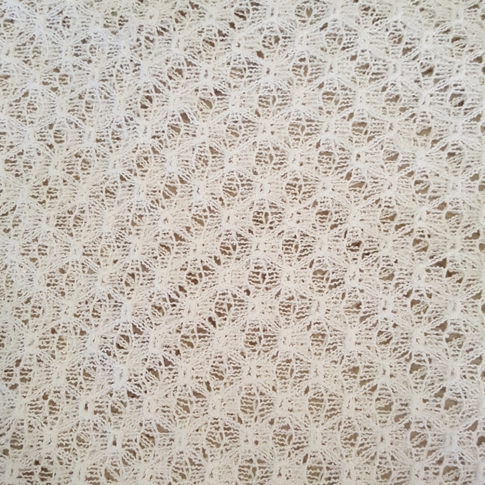 Sheer white lace top sz LARGE Kim Rogers - Picture 5 of 5